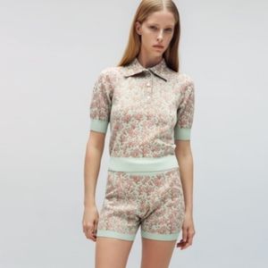 Zara jacquard knit set